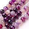 Natural Striped Agate/Banded Agate Beads Strands G-D845-01A-10mm-1