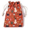 Christmas Theme Cloth Printed Storage Bags ABAG-F010-02A-01-2