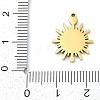 304 Stainless Steel Pendants STAS-F315-07G-02-3