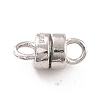 Anti-Tarnish Rhodium Plated 925 Sterling Silver Magnetic Clasps STER-A001-01P-1