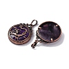 Natural Amethyst Pendants G-A241-02R-21-2