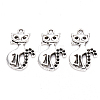 Tibetan Style Alloy Pendant Rhinestone Settings TIBEP-S319-059AS-RS-2