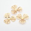 3-Petal Flower Rack Plating Iron Bead Caps LS-X-IFIN-D071-1