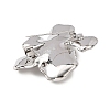 Flower Shape Alloy Rhinestone Lapel Pins for Backpack Clothes JEWB-B038-05P-2