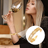 2Pcs 304 Stainless Steel Feather Cuff Bangles BJEW-PH0004-41-6