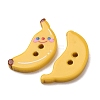 2-Hole Printed Opaque Resin Buttons RE-CBA2C75-04D-2