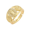 Rack Plating Brass Micro Pave Clear Cubic Zirconia Finger Rings for Women RJEW-M028-71G-4