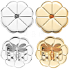 12Pcs 2 Colors Brass Friction Ear Nuts KK-BBC0014-79-1