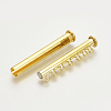 Brass Slide Lock Clasps X-KK-Q740-03G-2