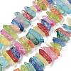 Natural Dyed Quartz Pointed Stick Beads Strands G-G791-15-01-1