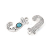 Synthetic Turquoise & Alloy Pendants PALLOY-H146-01AS-J-2