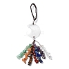 Moon Gemstone Pendant Decorations HJEW-R127-01-3