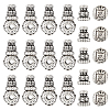 Tibetan Style Alloy 3 Hole Guru Beads FIND-TAC0017-34A-2