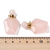 Natural Rose Quartz Openable Perfume Bottle Pendants G-I381-02G-04-3