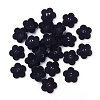 Flocky Acrylic Bead Caps OACR-I001-A06-1