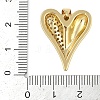 Brass Micro Pave Clear Cubic Zirconia Pendants KK-S392-02G-3