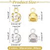 200Pcs 2 Colors Brass Setting with Middle East Rhinestone Pendants RB-FH0001-06-5