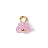60Pcs 12 Colors Frosted Acrylic Flower Charms PALLOY-JF03550-4