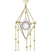 Brass Rhombus Sun Hanging Ornaments HJEW-JM01872-4