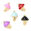 Brass Enamel Pendants KK-A266-48G-1
