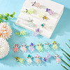 32Pcs 8 Colors Acrylic & Glass Pendants PALLOY-TAC0175-5