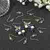 SHEGRACE Brass Pave Cubic Zirconia Earring Findings XGRQ4S192-742G-4