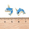Brass Enamel Pendants KK-L237-027G-03-3