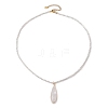 Shell Pearl Beaded Necklaces for Women NJEW-JN04980-4