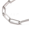 Tarnish Resistant 304 Stainless Steel Paperclip Chain Bracelet for Men Women BJEW-E031-03P-05-2