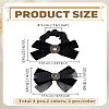 2Pcs Bowknot Polyester Hair Barrettes OHAR-LP0004-43-2