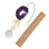 Natural Agate Slices & Glass Suncatcher HJEW-JM05028-4