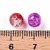 Baking Painted Transparent Crackle Glass Beads DGLA-Q018-6mm-M01-4