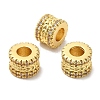 Rack Plating Brass Cubic Zirconia European Beads KK-R147-03G-1