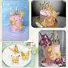 15Pcs 3 Styles Hollow Butterfly Acrylic Mirror Effect Cake Toppers DIY-SC0024-81A-5