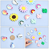 CHGCRAFT 20Pcs 20 Style Silicone Beads SIL-CA0001-97-3