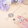 2Pcs 201 Stainless Steel Paw Print Shape & Rainbow Crystal Glass Hanging Suncatcher HJEW-TA00447-7