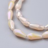 Electroplated Opaque Glass Beads Strands EGLA-L015-FR-B10-2
