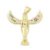 Brass Micro Pave Cubic Zirconia Pendants KK-D317-093G-02-1