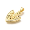 Rack Plating Brass Micro Pave Cubic Zirconia Pendants KK-Z086-68G-01-2