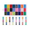 24 Colors Handmade Polymer Clay Beads CLAY-TA0001-05-15