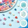 50Pcs 7 Styles Synthetic Coral Beads CORA-FS0001-03-2