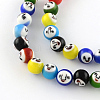 Round Handmade Lampwork Bead Strands LAMP-S169-03-2