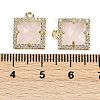 Natural Rose Quartz Faceted Square Charms G-I375-06G-05-3