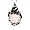 Retro Natural Rose Quartz Pendants PW-WG52952-02-1