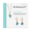 Nuggets Synthetic Turquoise Pendant Necklaces & Earrings Sets for Women WG0BEC3-02-1