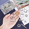   54Pcs 9 Style Tibetan Style Alloy Chandelier Components Links FIND-PH0001-52-3