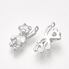 Brass Cubic Zirconia Charms KK-T035-117P-2