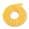 Baking Electroplate Glass Beads Strands DGLA-A039-J4mm-B13-2