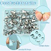 90Pcs 6 Styles 201 & 304 Stainless Steel Snap on Bails STAS-YW0003-28-5