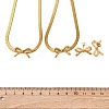 Bowknot 304 Stainless Steel Pendant Necklaces & Charms Bracelets & Stud Earrings Sets SJEW-Z003-03G-5